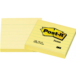 Blocchetti Post-it® Note Giallo Canary a righe - 76x76 mm - giallo - conf. da 6 pz.