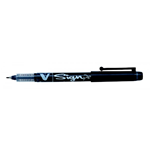 Penna con punta in fibra V Signpen - nero - Tratto medio