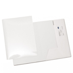 Cartelline a due lembi - cartoncino lucido - 250 g/mq - 32,5x23,5 cm - bianco - 10 pz.