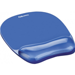 Mousepad con poggiapolsi Crystal Gel - azzurro - 23,5x23x1,5 cm