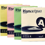Carta colorata Rismacqua A4 - 90 g/mq - assortiti 5 colori - risma da 100 fogli