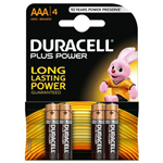 Pile Duracell Plus - ministilo - AAA - 1,5 V - conf. 4 pile