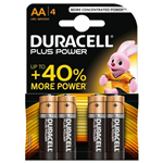 Pile Duracell Plus - stilo - AA - 1,5 V - conf. 4 pile