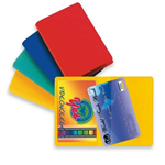 Porta card a libretto - PVC - 5,4x8,6 cm - colori assortiti