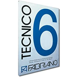 Fabriano Tecnico 6 - Ruvido - 50x70 Cm - collato 220 g/mq - 20 fogli - Bianco