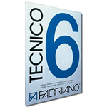 Fabriano Tecnico 6 - Ruvido - 29,7x42Cm - collato 220 g/mq - 20 fogli - Bianco