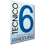 Fabriano Tecnico 6 - Liscio  - 35x50 Cm - collato 240 g/mq - 20 fogli - Bianco