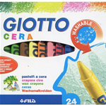 Pastelli Cera Giotto - scatola da 24 colori.