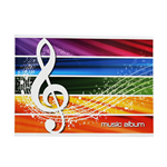 Album Musica - 17x24 cm - Con pentagramma musicale - PM - 8 fogli