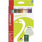 GreenColors matite colorate astuccio 18 pz.