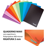 Maxi Quaderno Neon - Copertina in PPL - 20+1 ff - 1 Rigo