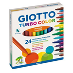 Pennarelli Turbo Color - punta fine - da 3 anni - Astuccio 24 pennarelli