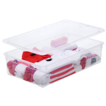 Scatola Clearbox 30L - per coperte - sottoletto - bianco