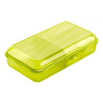 Contenitore con coperchio integrato + 2 divisori - Fun Box 1,7L - verde lime