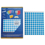 Etichette autoadesive colorate manuali - Diam. 10 mm - Colore blu