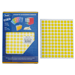 Etichette autoadesive colorate manuali - Diam. 10 mm - Colore giallo