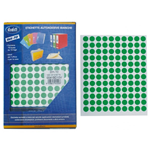 Etichette autoadesive colorate manuali - Diam. 10 mm - Colore verde