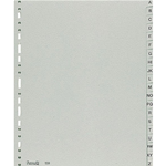 Divisori in PPL - 20 tasti alfabetici - 21x15 cm - grigio