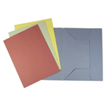 Cartelline a tre lembi senza stampa - cartoncino - 180 g/mq - 33x25 - giallo - 50 pz.