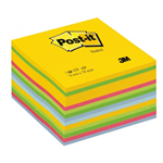 Cubo Post-it® Neon - 76x76 mm - giallo neon, verde ultra, verde, rosa ultra, blu ultra, blu