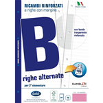 Ricambi rinforzati - A4 - 100 g - Rigatura B - Righe 3a elementare