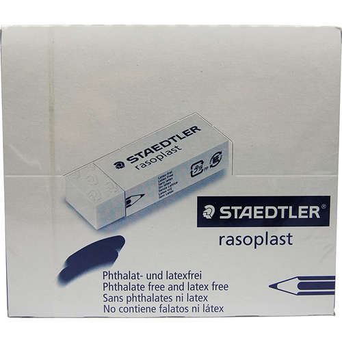 STD-526B20 - Gomma bianca Raso Plast per matita - 65 x 23 x 13 mm -  Staedtler (Cancelleria-Matite, portamine e correttori - Gomme)
