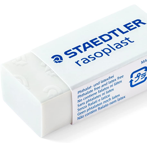 STD-526B30 - Gomma bianca Raso Plast per matita - 43 x 19 x 13 mm -  Staedtler (Cancelleria-Matite, portamine e correttori - Gomme)