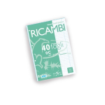 Ricambi Pigna - Rigatura C - Righe 4a e 5a elementare - 40 fogli - 80 g