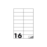 Etichette Autoadesive Bianche - f.to 105x37 mm - angoli vivi senza margine - n. etichette per foglio 16