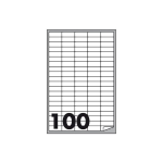 Etichette Autoadesive Bianche - f.to 37x14 mm - angoli arrotondati con margine - 100 etichette per foglio - (cf.100 fg.)