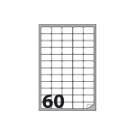 Etichette Autoadesive Bianche - f.to 37x23 mm - angoli arrotondati con margine - 60 etichette per foglio - (cf.100 fg.)