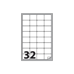 Etichette Autoadesive Bianche - f.to 47,5x35 mm- angoli arrotondati con margine - 32 etichette per foglio - (cf.100 fg.)