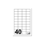 Etichette multifunzione - conf. 100 fogli - f.to 48,5x25,4 mm - angoli vivi con margine - n. etichette per foglio 40
