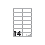 Etichette Autoadesive Bianche - f.to 99,1x38,1 mm - angoli arrotondati con margine - 14 etichette per foglio - (cf.100 fg.)