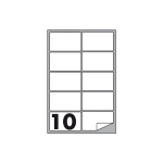 Etichette multifunzione - conf. 100 fogli - f.to 99,1x57 mm - angoli arrotondati con margine - n. etichette per foglio 10